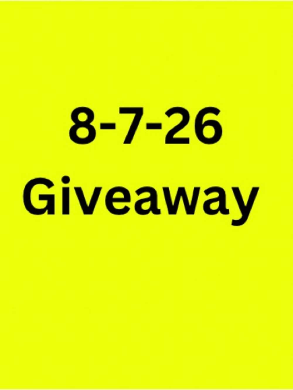 Live Show Giveaway!!
